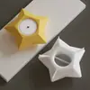 Ropa Corte Redondo Cuadrado Corazón Flor Estrella de Cinco Puntas Portavelas Taza Velas DIY Base Portavelas Molde de Silicona