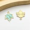 1 colgante de aleación con forma de gota de aceite de hoja de arce 19x 24 mm Accesorios de aleación para manualidades Colgante para pulsera de cuerda con cabeza para colgar individual