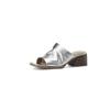 Pantuflas de Piel de Oveja Plateadas con Punta Abierta para Mujer 2026 Verano Uso Exterior Sandalias de Tacón Grueso Zapatos de Tacón Alto de Punta Cuadrada de Cuero Genuino para Mujer para Combinar con Faldas