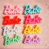 Marca de Carta em Inglês Barbie Resina Joias Acessórios DIY Creme Capa de Celular Material Cabelo Infantil Grampo Patche