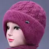 Sombreros para mujeres de mediana edad y mayores, otoño e invierno, sombrero de forro polar con protección para las orejas para mamá, sombrero grueso de algodón para abuela, sombrero de algodón con protección para las orejas para señora mayor