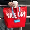 Bolso Tejido Bolso de Mano Logo Impreso Personalizado Exposición Gran Capacidad Impermeable Engrosado Hombro Publicidad Bolsa de Protección Ambiental Bolso Piel de Serpiente