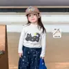 Roupas Infantis Weimu Camisa Polo Casual de Outono para Meninas Desenho Animado Camiseta Infantil Camada Base Roupas para Bebê Menina Classe A
