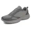 Zapatos casuales de malla transpirable populares transfronterizos para hombre, zapatillas deportivas ligeras con amortiguación, zapatillas de correr Temu negras de suela blanda, comercio exterior