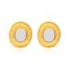 Pendientes de tuerca ovalados de aleación de diseño de moda ZA Pendientes geométricos retro europeos y americanos con textura cóncava-convexa Pendientes de estilo de lujo ligero