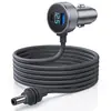 Cargador de Coche Popular de Cuarta Generación con Pantalla Digital Mini de Amazon, Cable de Alimentación Impermeable Tres en Uno, Cargador de Coche Multifuncional