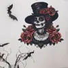 Halloween Calavera Oscura Bruja Nueva Pegatina Festiva Atmósfera de Terror Decoración del Hogar Pegatina para Pared Vidrio