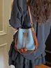 Bolso Cubo de Verano 2026 Simple Retro de Alto Estilo, Bolso de Teléfono Móvil Moderno y Elegante para Mujer, Nuevo Bolso Cruzado de un Solo Hombro para Mujer