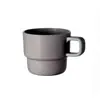 Comercio Exterior Taza Gris Esmaltada de Color de 11 oz, Vaso de Agua de Cerámica de Alta Calidad, Regalo Conmemorativo Personalizado para Festividades, Taza de Leche