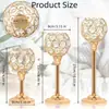 Mini castiçal de cristal transfronteiriço ornamento criativo galvanizado para casamentos, hotéis, decoração de casa, adereços para jantar à luz de velas e acessórios decorativos