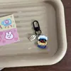 Chaveiro Pinguim Pingu Pequeno Peixe Pingente Acrílico Dupla Face Desenho Animado Fofo Pingente de Bolsa Presente para Melhor Amigo