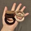 Anillo para el Cabello de Color Té con Leche Espeso y Engrosado Tela de Lana No Daña el Cabello Lazo para la Cabeza Femenino Anillo de Tendón de Goma Tocado Simple