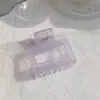 Pinza de Garra Cuadrada Pequeña Coreana de 5 cm Geométrico Hueco Elegante Temperamento Color Gelatina Clip de Tiburón Transfronterizo de Amazon Clip para Moño