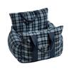 Nido de Coche a Rayas Retro para Mascotas, Completamente Desmontable y Lavable, Soporte Suave, Relleno Completo, Nido de Coche Universal para Mascotas para Todas las Estaciones