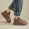 Sapatos Femininos Outono e Inverno Novos Sapatos de Algodão com Forro de Lã Solado Grosso Leve Quente Solado Macio Tênis Casuais Esportivos da Moda Versáteis para Estudantes