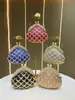 Bolso de noche nuevo transfronterizo, exquisito diseño incrustado con diamantes de escamas de pez, bolso de mano y bandolera de moda y de alta gama para mujer