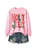 Amazon wish estación independiente moda casual para mujer sudadera a cuadros holly jolly lunares rayas de estrella