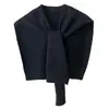 Chal corto de punto rosa para mujer, capa exterior para primavera, verano, otoño, invierno, habitaciones con aire acondicionado, combina bien con faldas, protección para el cuello, versátil, negro, talla única