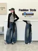 Calça Jeans Infantil Estilo Primavera e Outono Calça com Estampa de Desenho Animado Infantil Novo Estilo 2026 Calça Fashion de Perna Reta Solta para Crianças de Média e Grande Porte