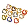 Nova Moda Leve Luxo Vazado Cravejado com Diamantes Colar de Coração para Mulheres, Versátil e Elegante, Brincos Banhados a Ouro 18K Atacado