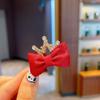 Crianças Grab Clip Menina Costas da Cabeça Bonito Bow Princesa Rhinestone Hairpin Meninas Headwear Baby Hair Acessórios