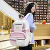 Mochila Casual de Cor Contrastante Estilo Harajuku Mochila Feminina Engraçada de Menina Fantasma Mochila Retrô Americana Estudante do Ensino Médio Bolsa Escolar