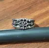 Qishang Vintage EstrelaForjada Preto Expedição Campeão Emblema de Abaddon Anel Aberto Prata Tailandesa Moderno Masculino