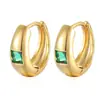 Pendientes de Moda Nuevos de Amazon Transfronterizos de Cobre Ecológico Microincrustados con Circonio de Colores Pendientes de Oro de 18 Quilates Pendientes de Circonio Cuadrado