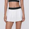 Falda plisada transfronteriza leggings transpirables secado rápido anti-exposición para correr deportes falda corta deportiva de cintura alta conjunto de falda de tenis