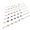 Moda OL pulseira colar trevo da sorte 18K alta qualidade simples titânio aço inoxidável corrente clavícula conjunto