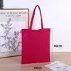 Bolsas de lona lisas de colores personalizables con logo, gráfico y texto impreso para fines publicitarios y promocionales