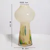 Design original alta qualidade pontos coloridos amarelo leite vidro antigo feito à mão vaso flor arranjo de flores ornamentos