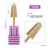 Broca de Tungstênio para Nail Art Transfronteiriça para Pré-Tratamento, Remoção de Cutículas, Remoção Rápida de Alongamento de Unhas, Broca de Remoção de Unhas Bidirecional com Dentes Cruzados