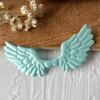 Alas de ángel de murciélago diablo con relieve de felpa de cuero sintético, hechas a mano, material de bricolaje, accesorios de decoración Lolita para abanicos