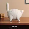 Figuras de Gato de Casal Vintage, Decorações Estilo Antigo para Hall de Entrada, Sala de Estar, Rack de TV e Bar de Vinhos, Arte Abstrata em Estilo Antigo