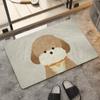 Alfombra de terciopelo con tecnología creativa, alfombra para cachorros con pintura al óleo, alfombra para puerta de entrada, alfombra absorbente de agua para inodoro, alfombra para baño