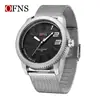 Reloj Digital Simple Ofns Estudiante Exterior Impermeable Correa de Cuero Reloj de Cuarzo de Negocios para Hombre Reloj Mayorista Transfronterizo
