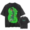 Camiseta Lavada Talla Europea Transfronteriza Streetwear Harajuku Anime Naruto