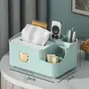 1 Caixa de Lenços de Mesa Não em Formato de Urso, Caixa de Armazenamento de Lenços para Uso Doméstico na Sala de Estar, Sala de Jantar, Mesa de Centro, Suporte de Papel Multifuncional Simples Nórdico