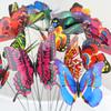 Mariposa de simulación de doble capa de 12 cm, inserción de mariposa de PVC, decoración de jardín exterior, accesorios para arreglos florales, diseño de jardín