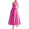 Vestido Nuevo de Satén de Verano Aliexpress Vestido de Baile Largo 2026 Cuello en V Sin Mangas Vestido Largo Vestido Elegante