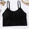 Popular 646 Roupa Íntima Beauty Back Feminina Sexy Top Tubinho com Amarração no Peito Ajustável Esportivo Base Sem Aro Camiseta Regata para Mulheres
