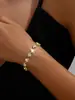 Pulsera Exquisita de Perlas y Pedrería Super Brillante, de Gama Alta, Lujo Ligero y Estilo Fresco para Tu Novia
