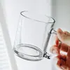 Taza Grande de Vidrio Estilo Japonés y Coreano Taza para Jugos Taza para Té de Leche Taza para Leche Taza para Agua Gran Capacidad