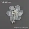 Suus Organza Peça de Flor Multicamadas Decoração de Laço Costurada à Mão Contas Bolha Roupas Infantis Sapatos Enfeites de Flor Grampo de Cabelo Flores Artesanais