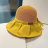 Nuevo Sombrero de Sol Versátil para Exteriores de Verano con Ala Ancha, Sombrero de Pescador, Sombrero Portátil de Protección Solar, Sombrero de Mujer con Lazo