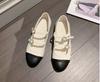 Nuevos Zapatos Planos para Mujer Estilo Primavera Punta Redonda Retro Estilo Francés, Zapatos Bajos de Tacón Bajo para Mujer Piel Genuina, Mary Jane