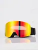 Gafas de esquí cilíndricas antivaho de doble capa, antirreflejos, se pueden usar sobre gafas, campo de visión amplio, sin montura, gafas a prueba de viento para la nieve