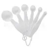Conjunto de Colheres Medidoras de Plástico Conjunto de 6 Peças com Escala Colher Medidora para Assar Colher Medidora DIY Conjunto de Ferramentas para Assar