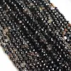 Cuentas redondas facetadas de ágata rayada negro natural 7A accesorios para pulsera DIY semi-terminados directo de fábrica